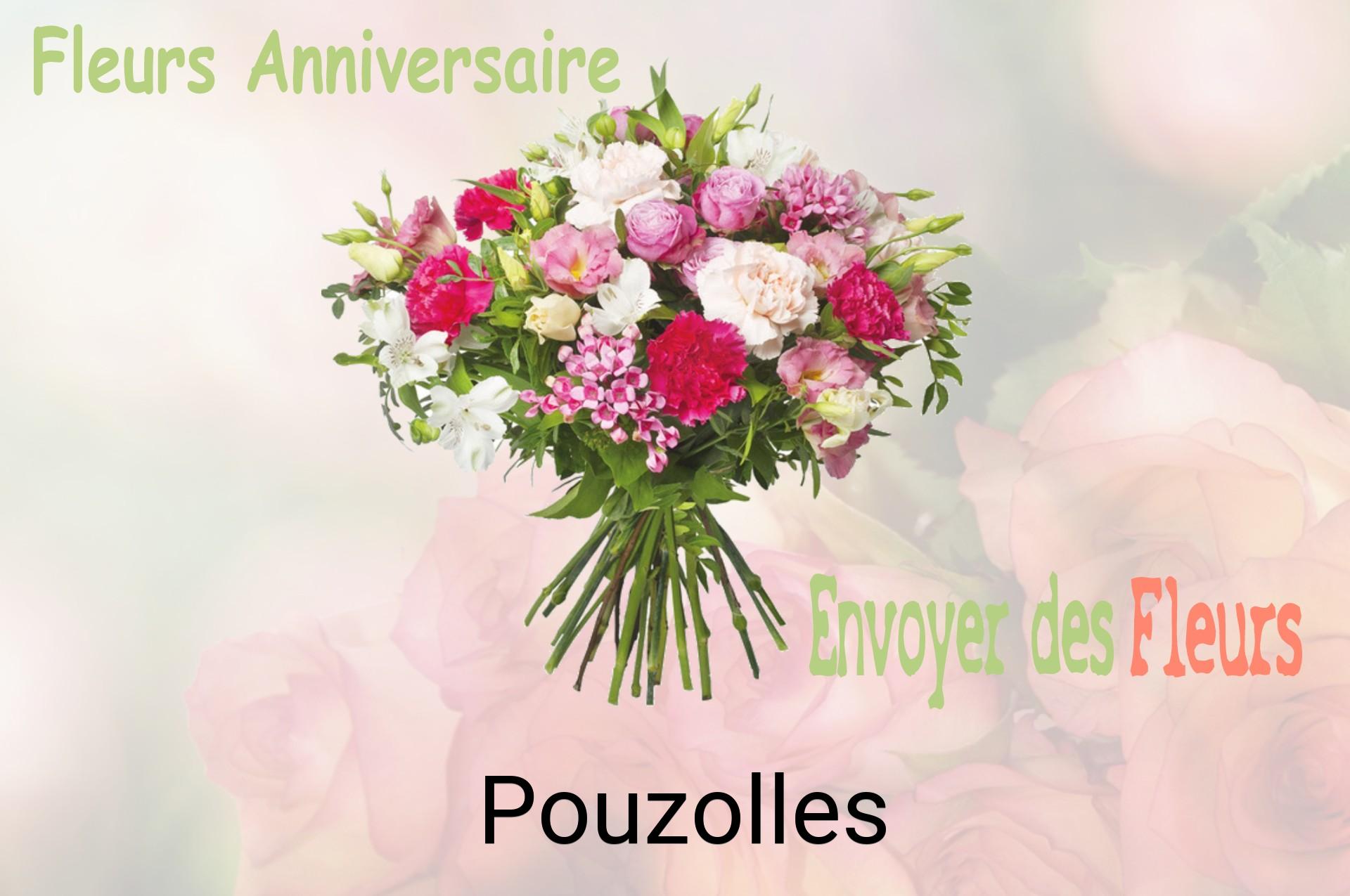 Bouquet de fleurs d’anniversaire livré à Pouzolles