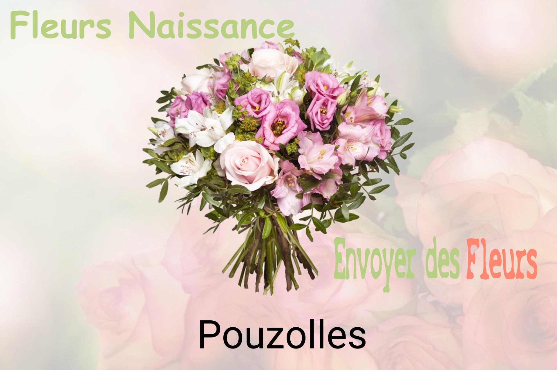 Bouquet de fleurs de naissance livré à Pouzolles